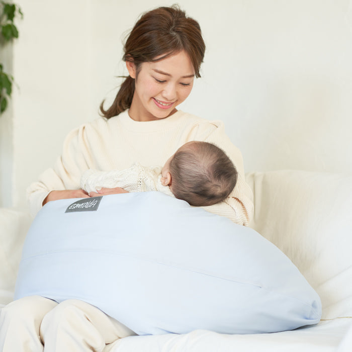 【EsmeraldA エスメラルダ】授乳クッション ソリッドカラー 陣痛対策 日本製 授乳まくら ナーシングピロー 洗えるカバー授乳枕 妊婦 抱きまくら 抱枕 抱き枕カバー