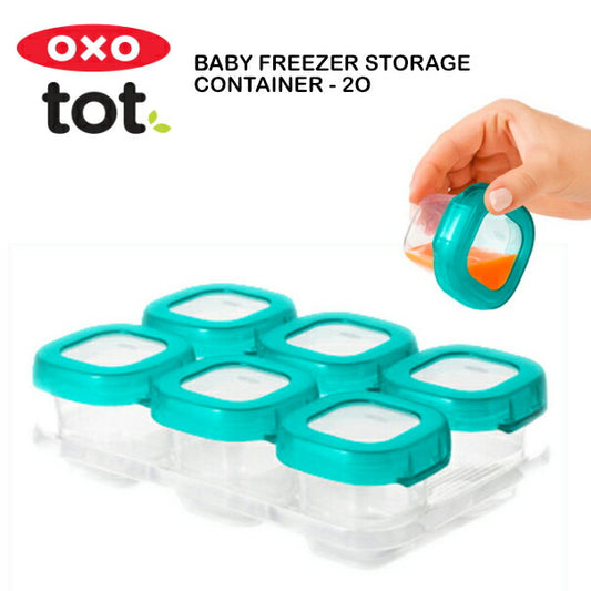 OXO Tot オクソートット ベビーブロック フリーザーコンテナS 6個セット 各60ml 冷凍 冷蔵 保温 レンジ ベビー食器 お弁当 容器 お食事 食育 離乳食 持ち運び