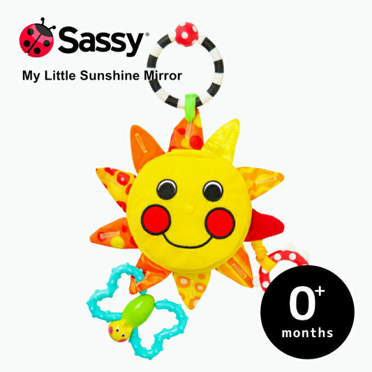 【Sassy サッシー】おひさまミラー サンシャイン・ミラー ベビートイ ラトル 音が出る おもちゃ 知育玩具 0歳 出産祝い 誕生日 お祝い プレゼント ギフト